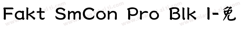 Fakt SmCon Pro Blk I字体转换